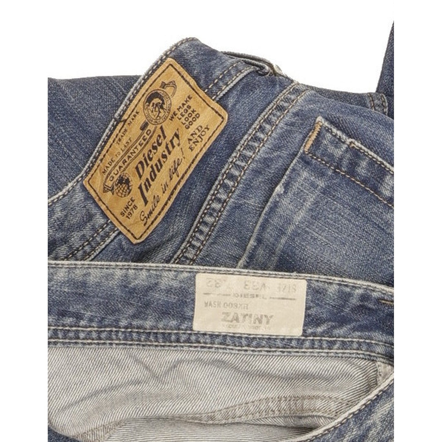 Diesel Zatiny Men Blue Straight Regular Jeans W33 L32