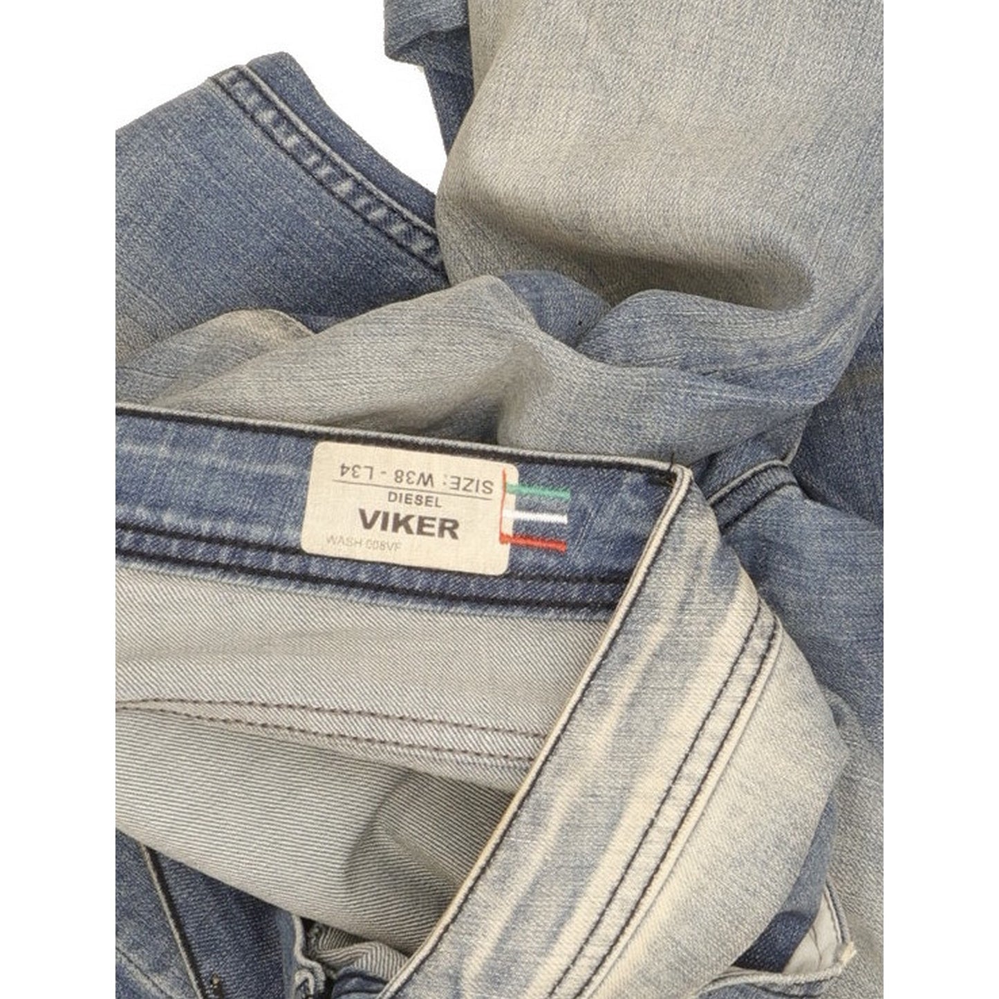 Diesel Viker Men Blue Straight Regular Jeans W38 L34