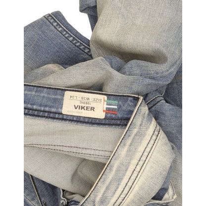 Diesel Viker Men Blue Straight Regular Jeans W38 L34