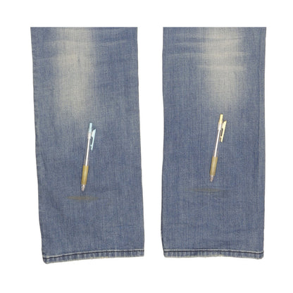 Diesel Viker Men Blue Straight Regular Jeans W38 L34