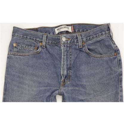 Levi's 505 Men Blue Straight Regular Jeans W34 L32