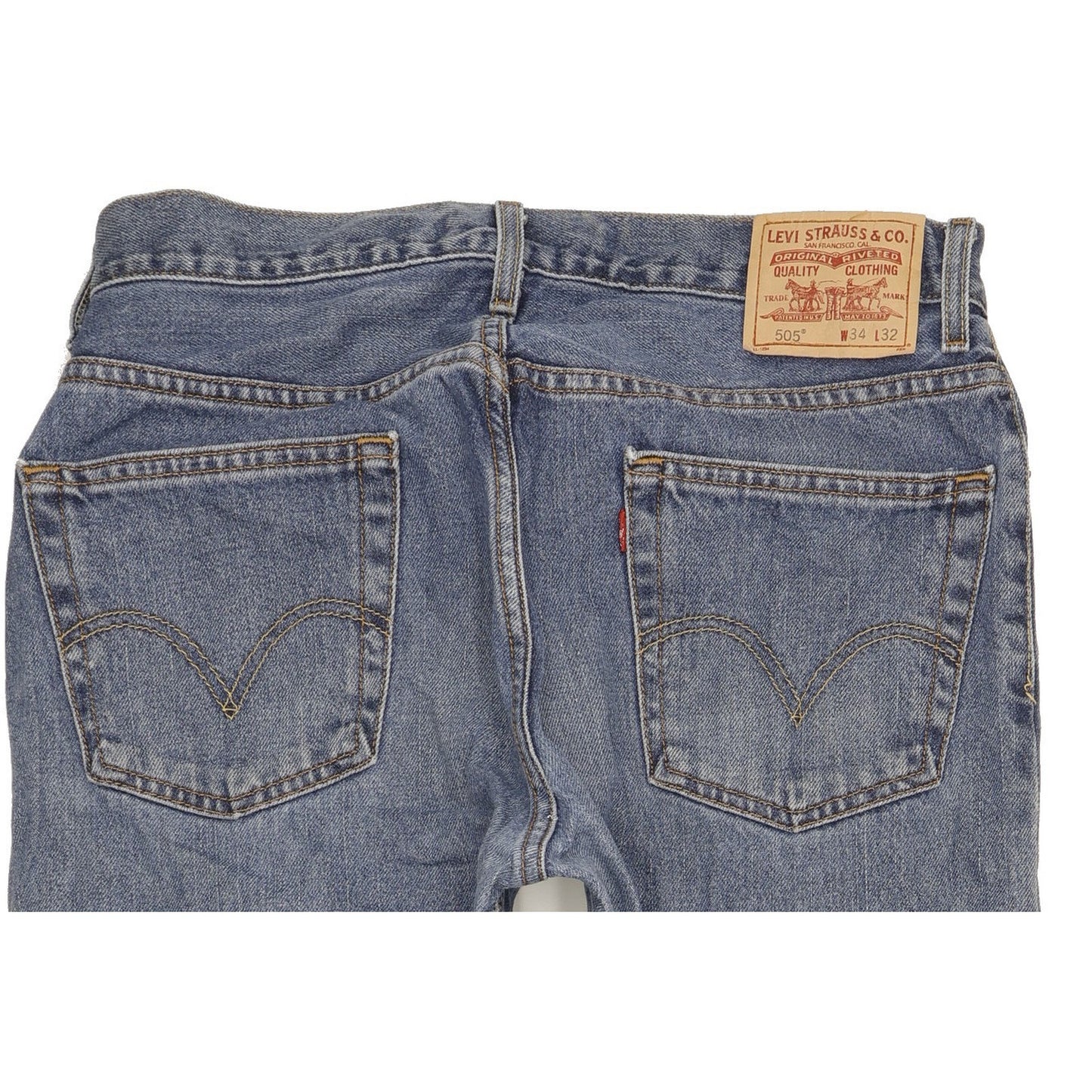 Levi's 505 Men Blue Straight Regular Jeans W34 L32