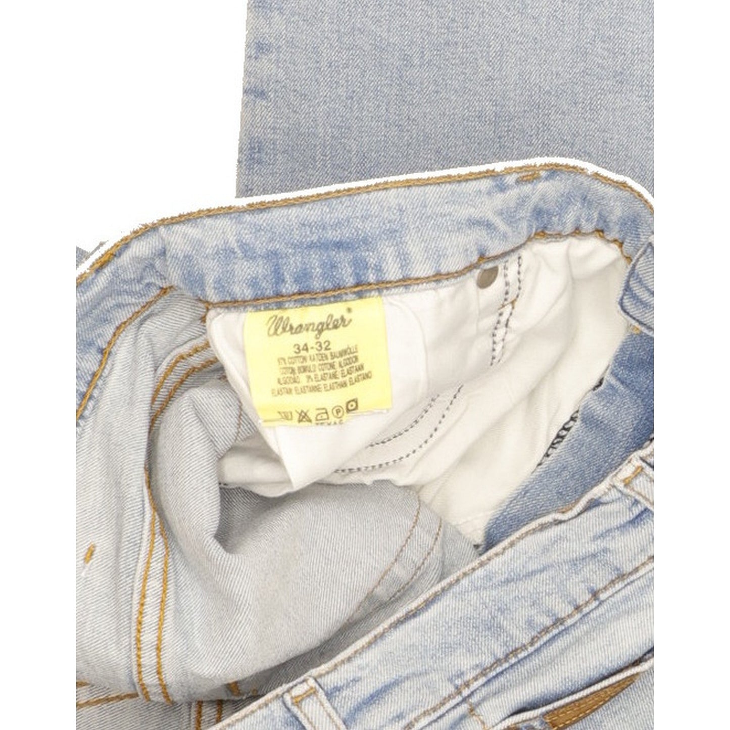 Wrangler Texas Men Blue Straight Regular Stretch Jeans W34 L31