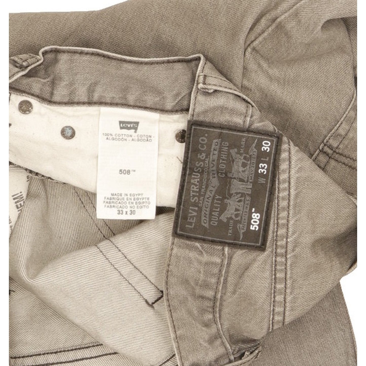 Levi's 508 Men Grey Tapered Slim Jeans W33 L29