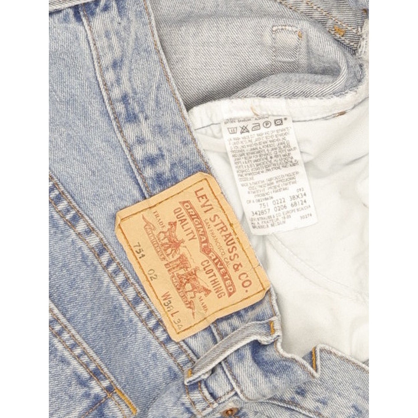 Levi's 751 Men Blue Straight Regular Jeans W38 L33