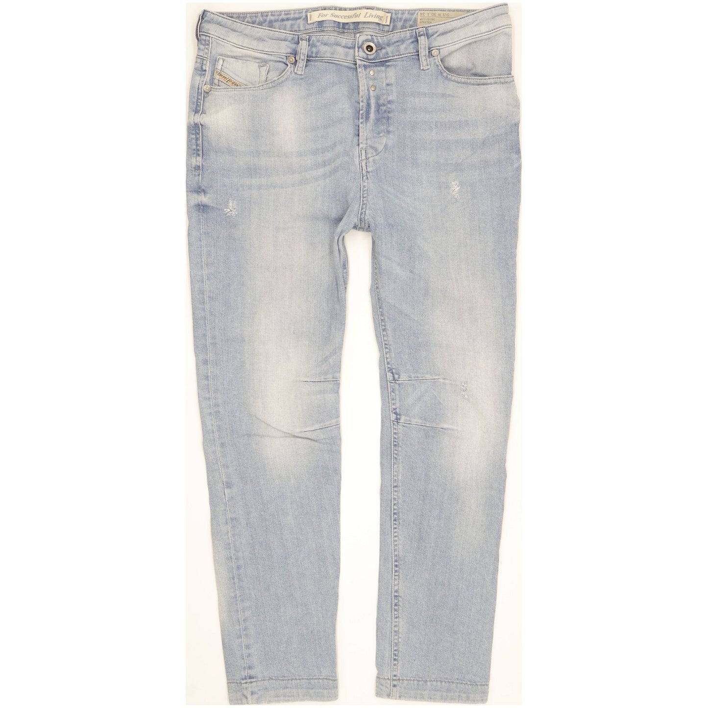 Diesel Eazee Blue Tapered Relaxed Boyfriend Stretch Jeans High Waisted W30 L28