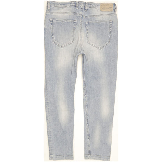 Diesel Eazee Blue Tapered Relaxed Boyfriend Stretch Jeans High Waisted W30 L28