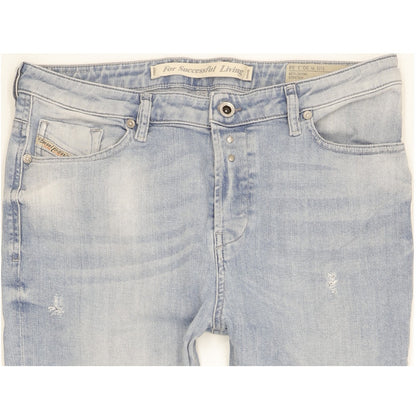 Diesel Eazee Blue Tapered Relaxed Boyfriend Stretch Jeans High Waisted W30 L28