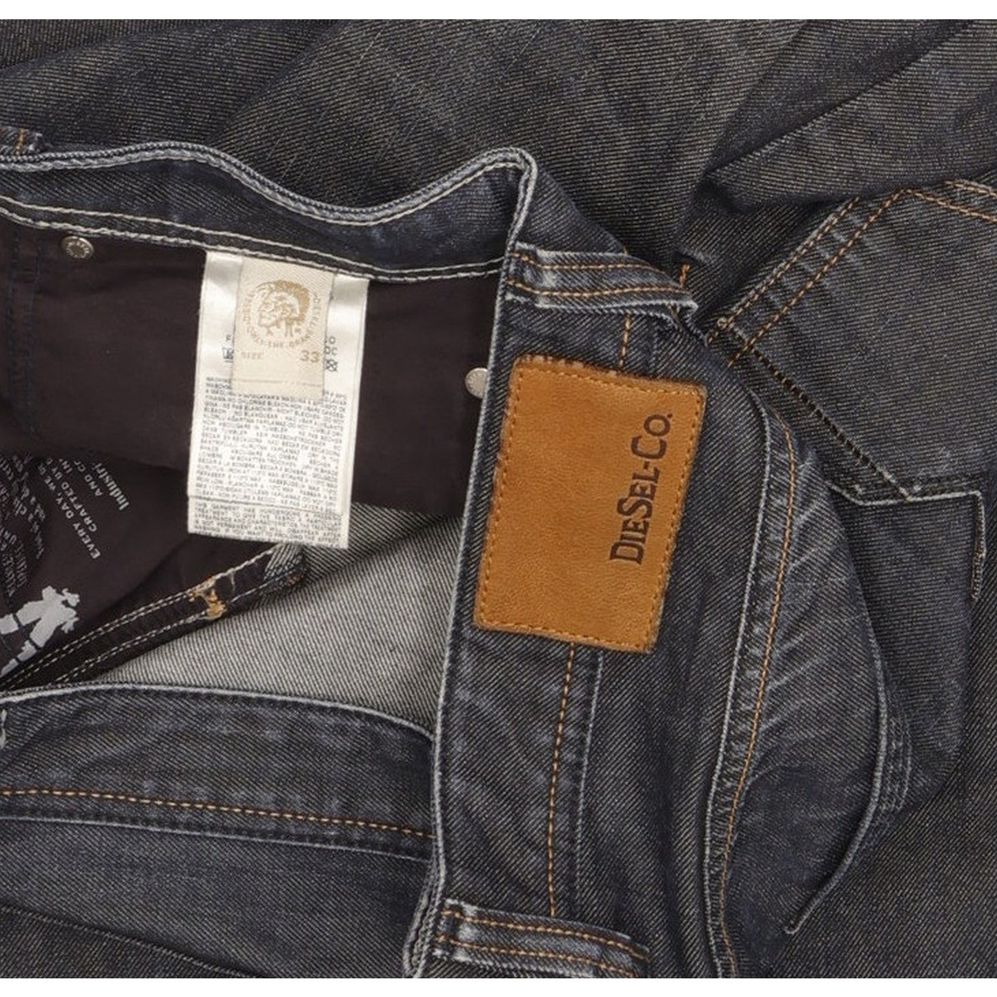 Diesel Larkee Men Navy Straight Relaxed Jeans W33 L32