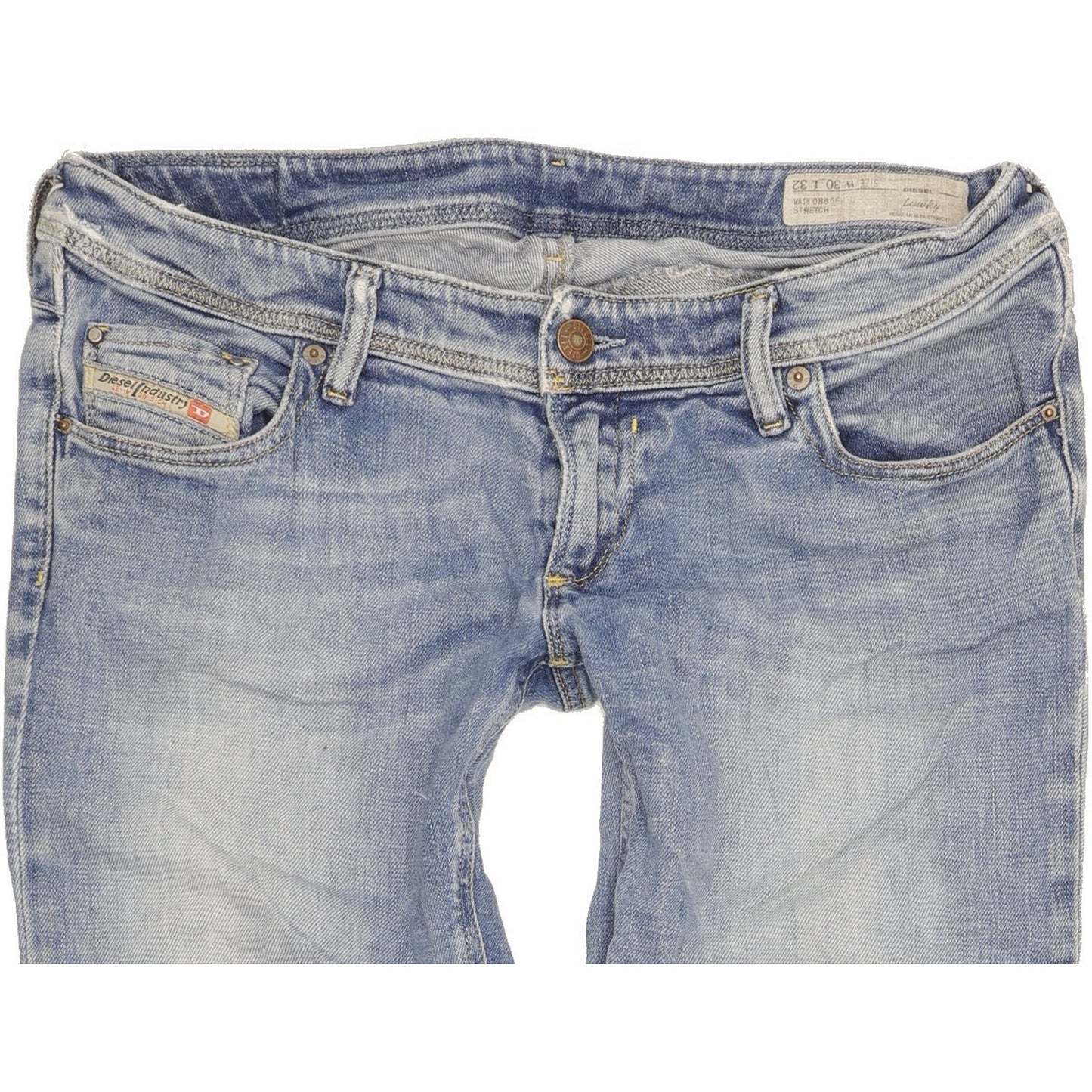 Diesel Lowky Women Blue Straight Slim Stretch Jeans W30 L31