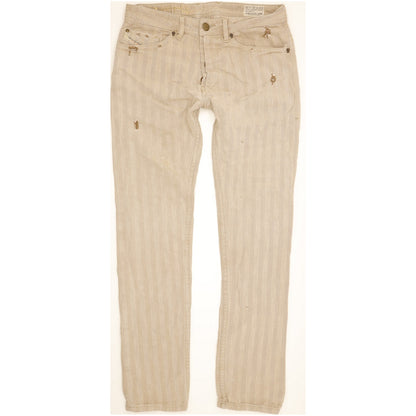 Diesel Braddom Men Beige Tapered Slim Jeans W31 L32