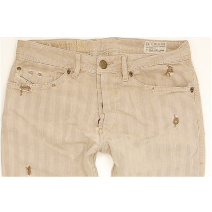 Diesel Braddom Men Beige Tapered Slim Jeans W31 L32