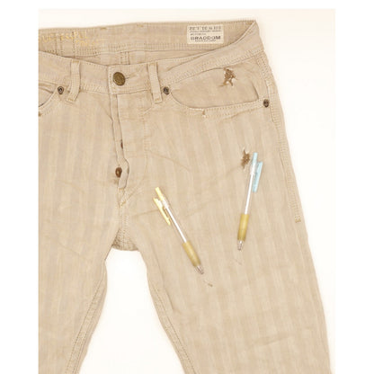 Diesel Braddom Men Beige Tapered Slim Jeans W31 L32
