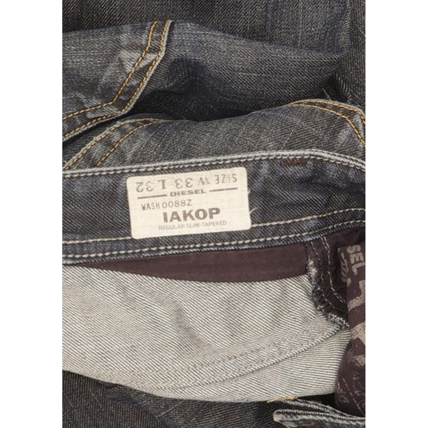 Diesel Iakop Men Blue Tapered Slim Jeans W33 L31