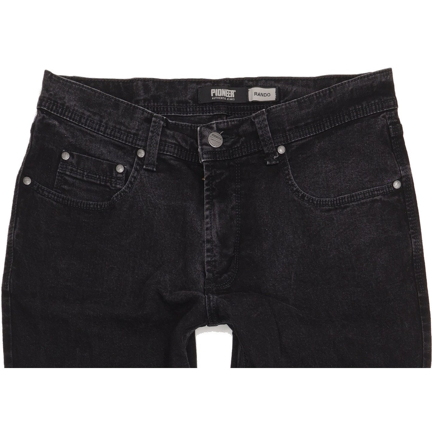 Pioneer Rando Men Black Straight Regular Stretch Jeans W33 L33