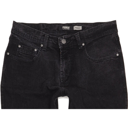 Pioneer Rando Men Black Straight Regular Stretch Jeans W33 L33