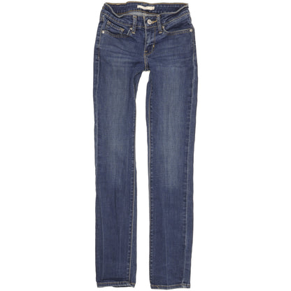 Levi's 712 Women Blue Straight Slim Stretch Jeans W24 L29