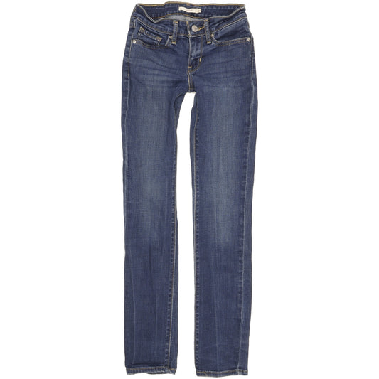Levi's 712 Women Blue Straight Slim Stretch Jeans W24 L29