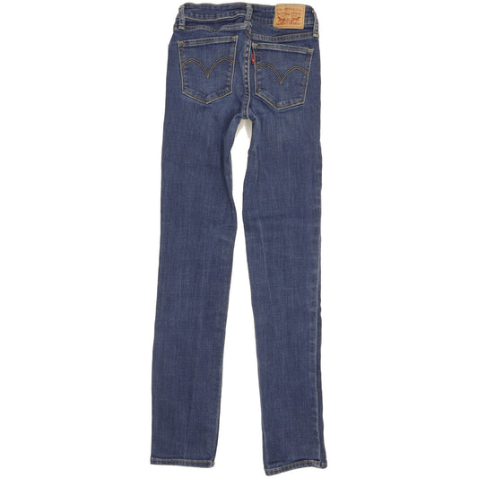 Levi's 712 Women Blue Straight Slim Stretch Jeans W24 L29