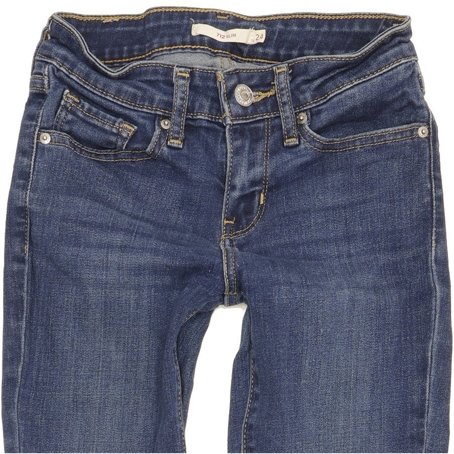 Levi's 712 Women Blue Straight Slim Stretch Jeans W24 L29