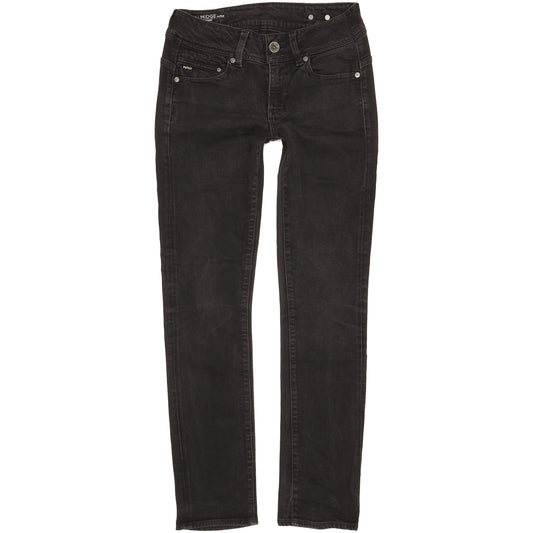 G-Star Midge Saddle Women Black Straight Slim Jeans W28 L30