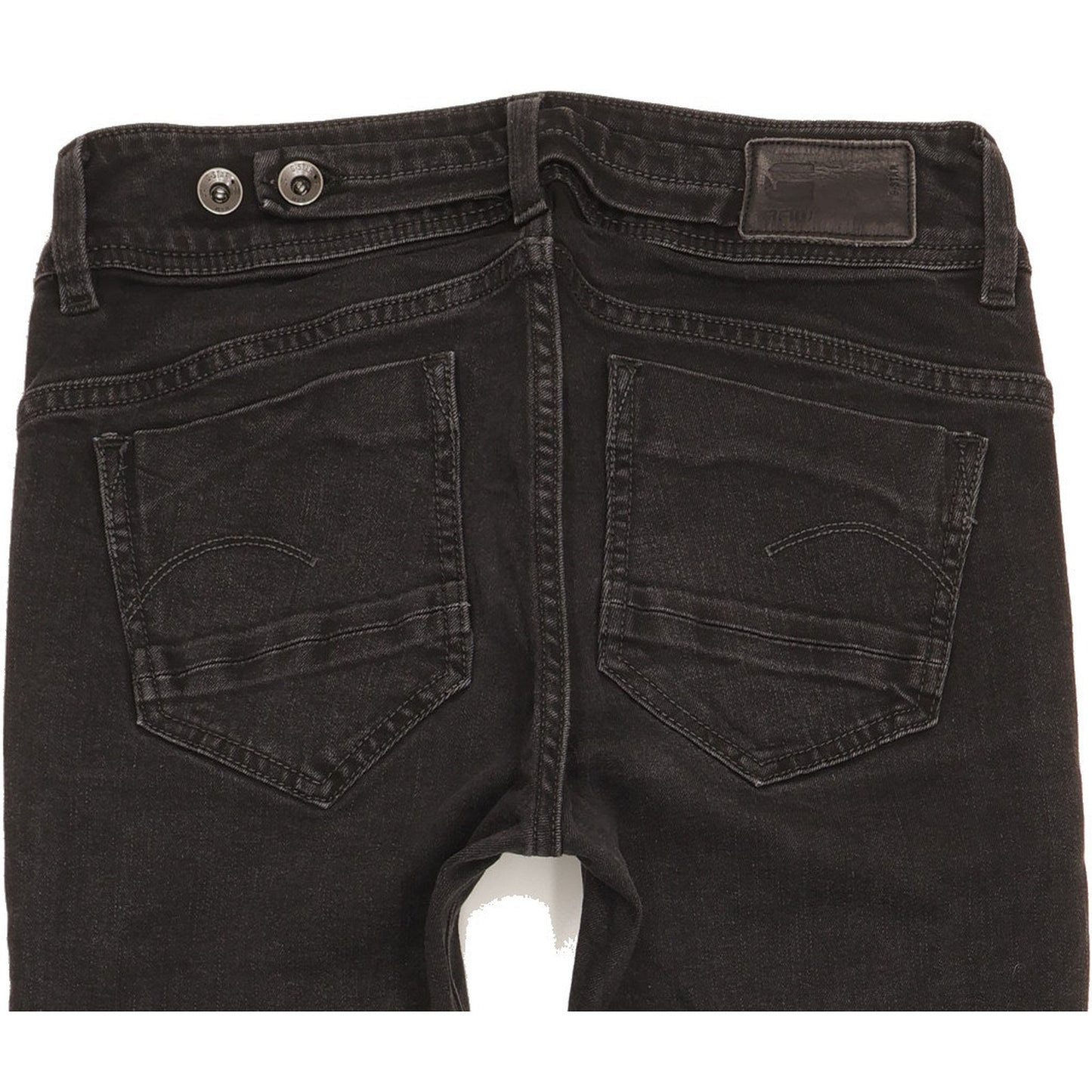 G-Star Midge Saddle Women Black Straight Slim Jeans W28 L30