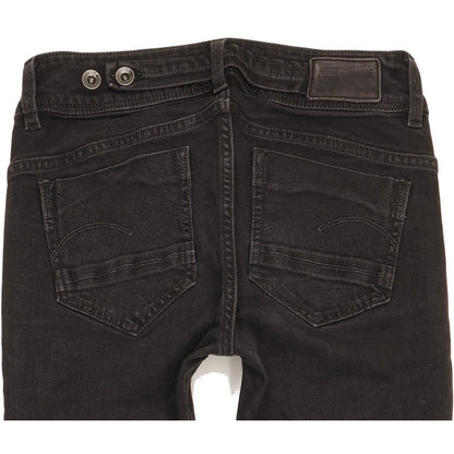G-Star Midge Saddle Women Black Straight Slim Jeans W28 L30