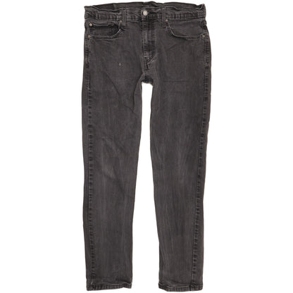 Levi's 502 Men Black Tapered Regular Stretch Jeans W36 L30