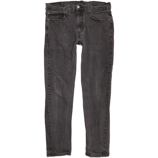 Levi's 502 Men Black Tapered Regular Stretch Jeans W36 L30
