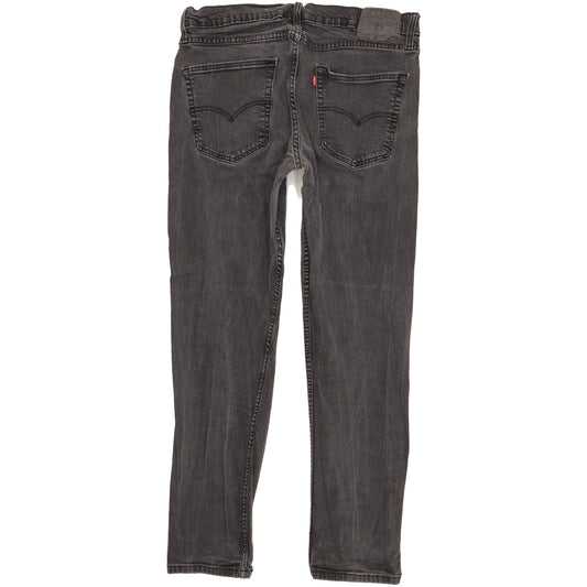 Levi's 502 Men Black Tapered Regular Stretch Jeans W36 L30