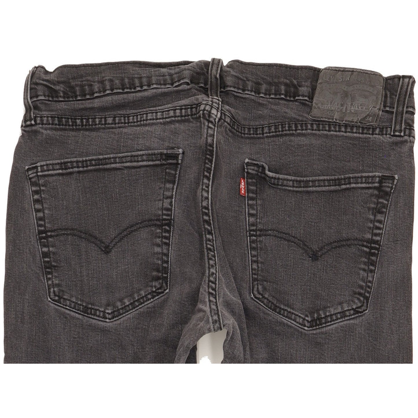 Levi's 502 Men Black Tapered Regular Stretch Jeans W36 L30