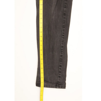 Levi's 502 Men Black Tapered Regular Stretch Jeans W36 L30