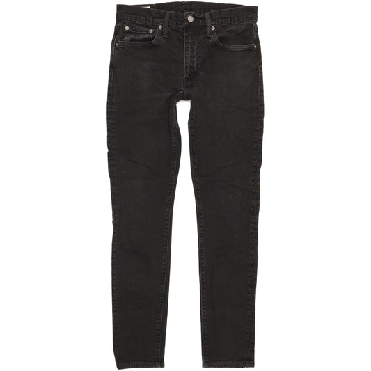 Levi's 512 Men Black Tapered Slim Stretch Jeans W32 L30