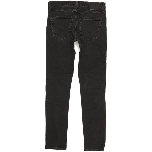 Levi's 512 Men Black Tapered Slim Stretch Jeans W32 L30