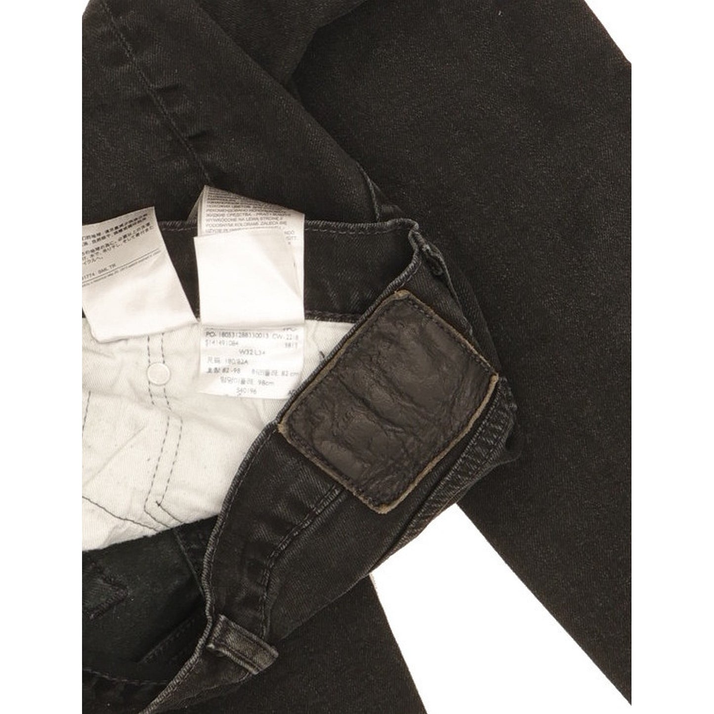 Levi's 512 Men Black Tapered Slim Stretch Jeans W32 L30