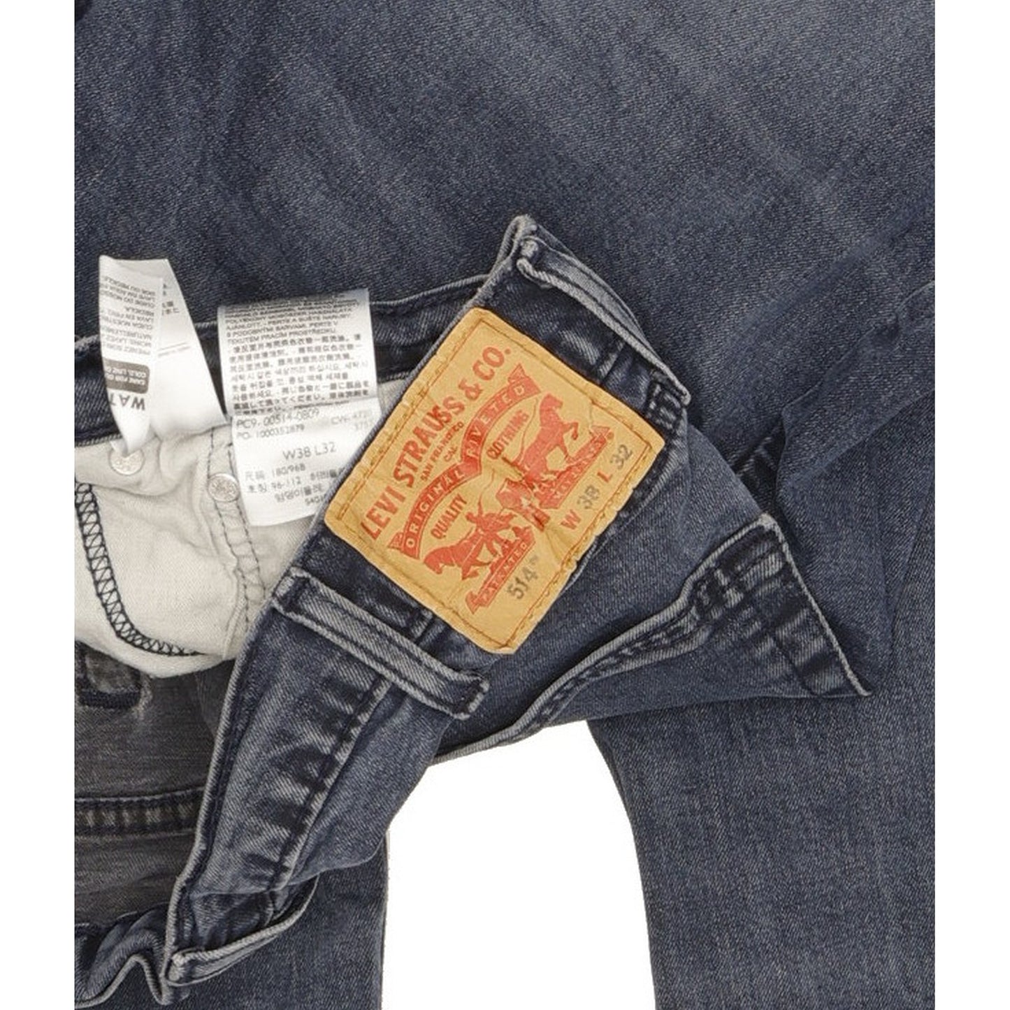 Levi's 514 Men Blue Straight Slim Stretch Jeans W38 L31