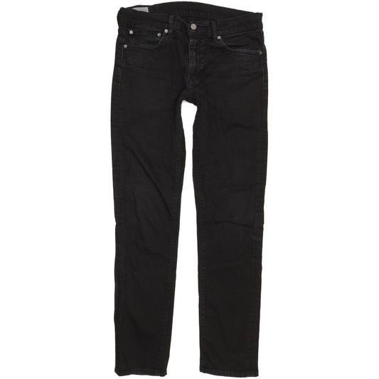 Levi's 511 Men Black Straight Slim Stretch Jeans W33 L33