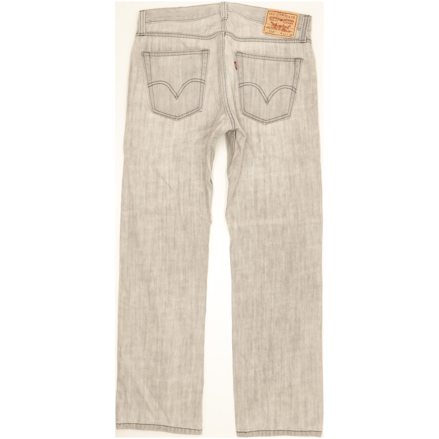 Levi's 514 Men Grey Straight Slim Jeans W33 L30