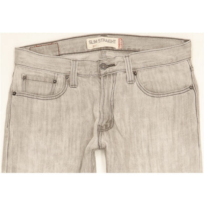 Levi's 514 Men Grey Straight Slim Jeans W33 L30