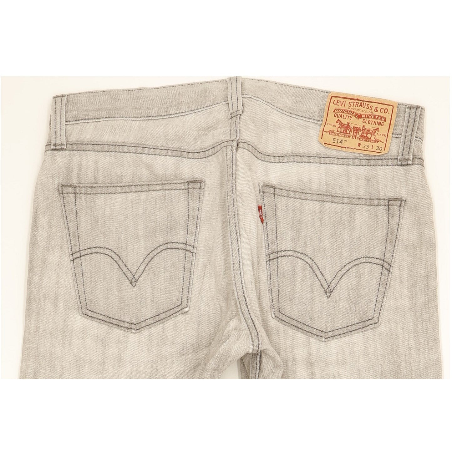 Levi's 514 Men Grey Straight Slim Jeans W33 L30