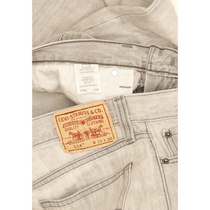 Levi's 514 Men Grey Straight Slim Jeans W33 L30