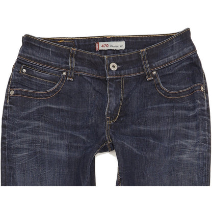Levi's 470 Men Blue Straight Slim Stretch Jeans W31 L33
