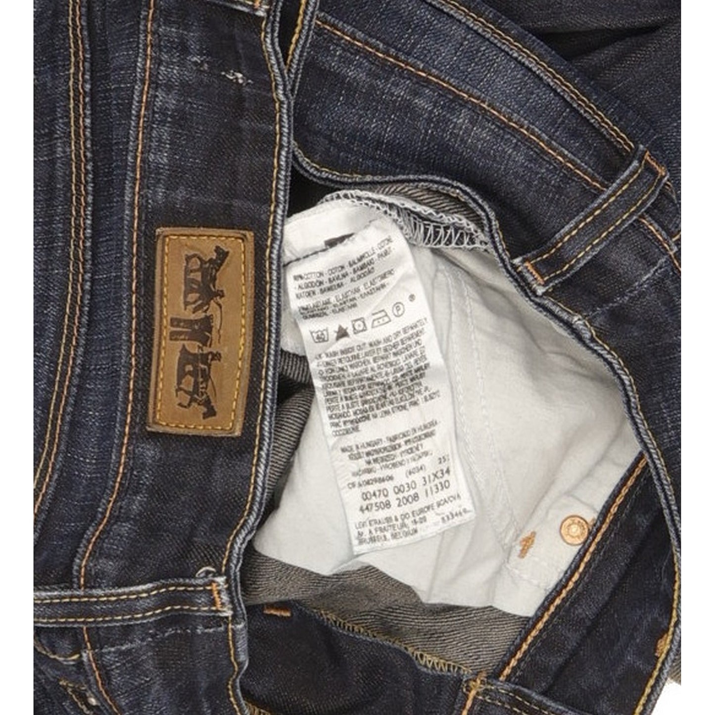 Levi's 470 Men Blue Straight Slim Stretch Jeans W31 L33