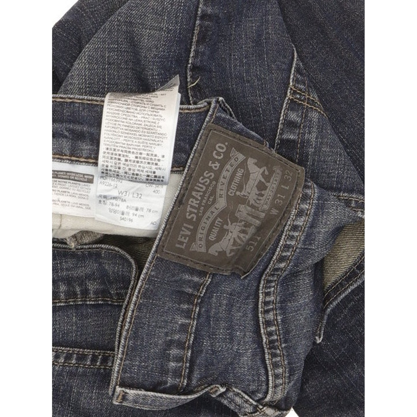 Levi's 511 Men Blue Straight Slim Stretch Jeans W31 L32