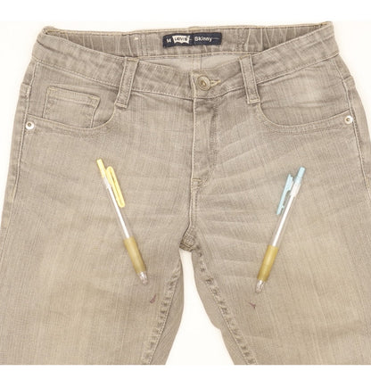 Levi's Kids Grey Skinny Slim Stretch Jeans W26 L29
