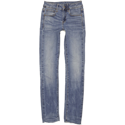 G-Star 3301 Women Blue Straight Slim Stretch Jeans W26 L31