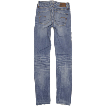 G-Star 3301 Women Blue Straight Slim Stretch Jeans W26 L31