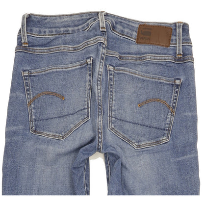 G-Star 3301 Women Blue Straight Slim Stretch Jeans W26 L31