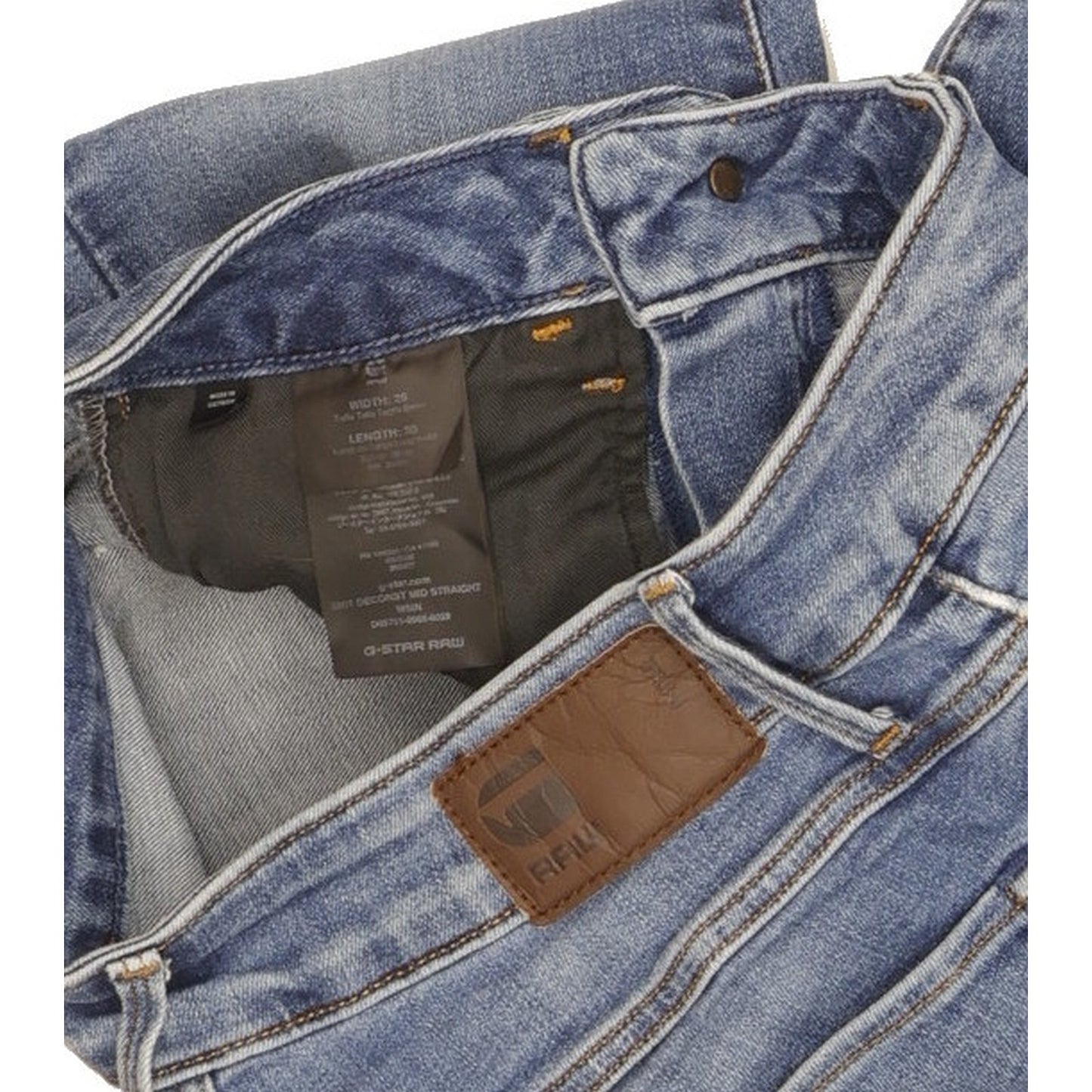 G-Star 3301 Women Blue Straight Slim Stretch Jeans W26 L31