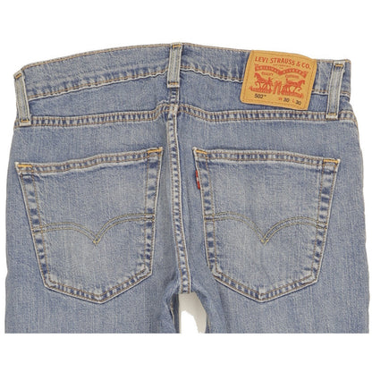 Levi's 502 Men Blue Tapered Regular Stretch Jeans W30 L29